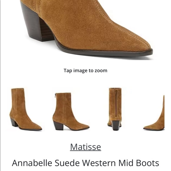 Matisse Annabelle Suede Mid Western Boots - Picture 2 of 6